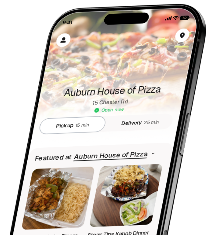 Auburn House of Pizza app preview