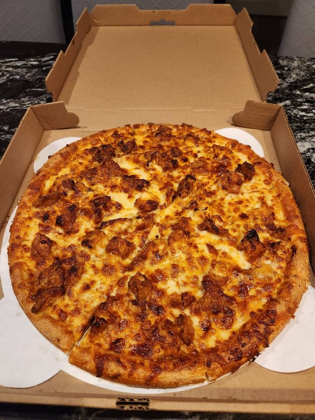 BBQ Chicken Pizza.