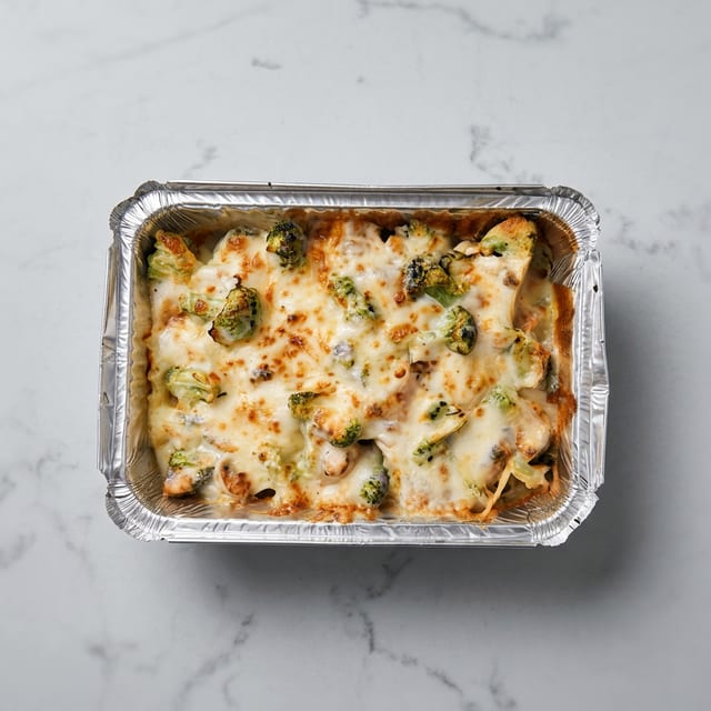 Chicken Broccoli Alfredo Pasta.