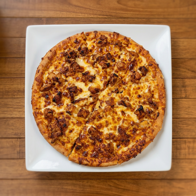 BBQ Chicken Pizza.